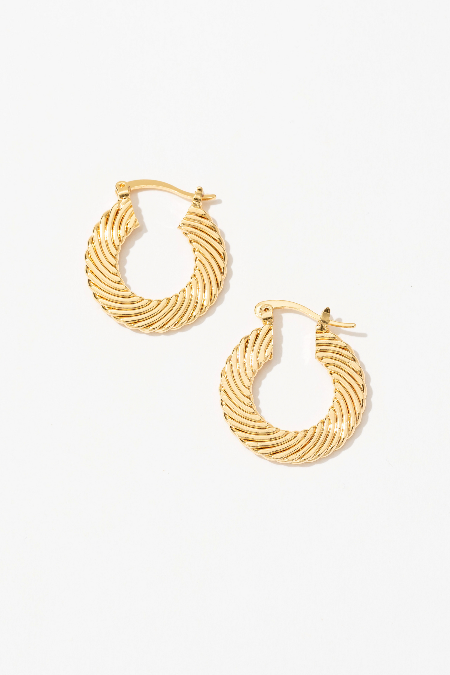 Blaze Flattened Hoop Earrings