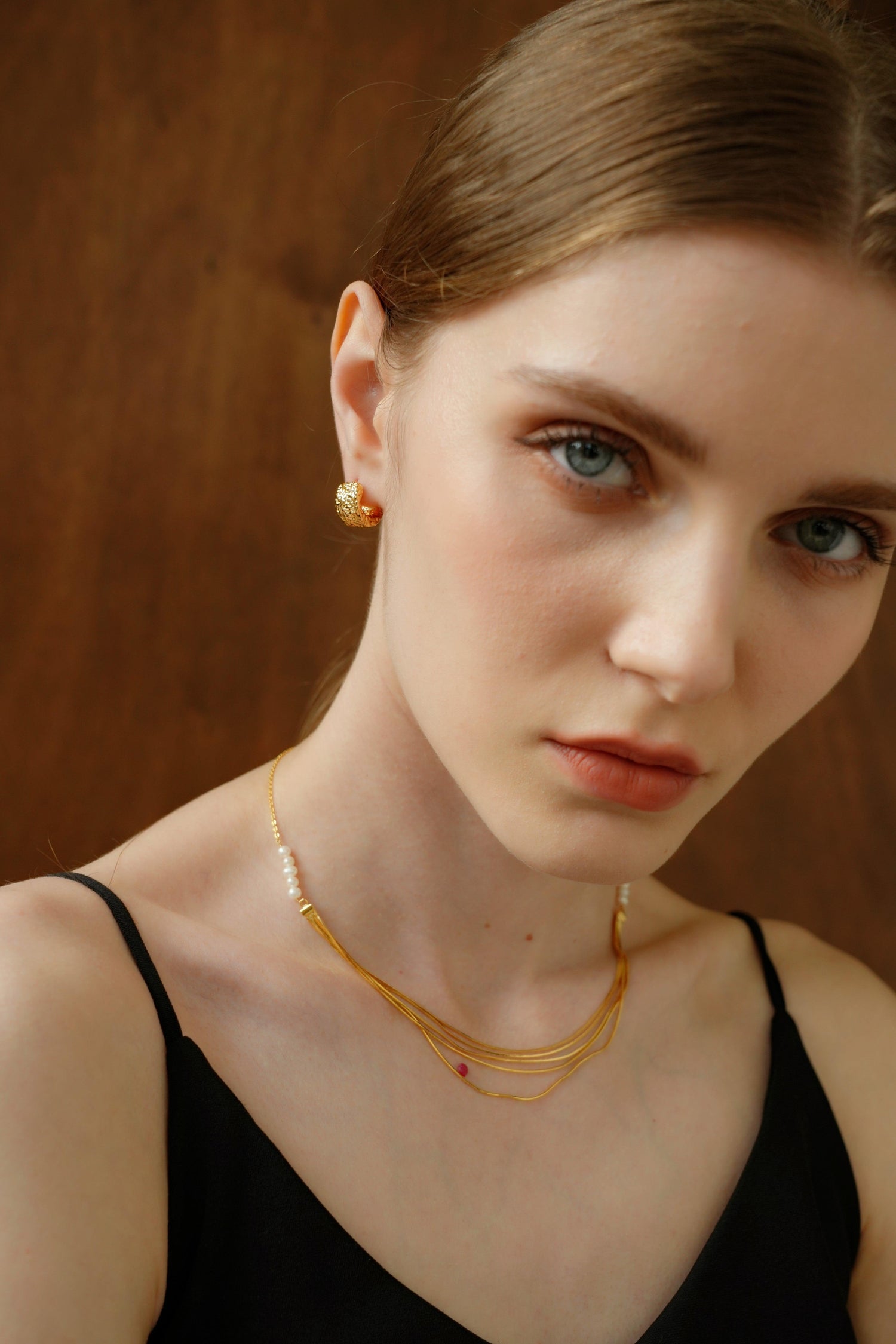 Elle 18K Gold Huggie Earrings