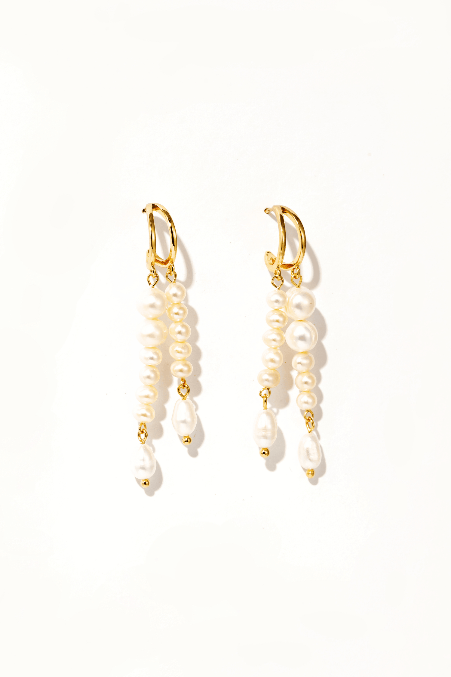 Evadne Waterfall Pearl Drop Earrings