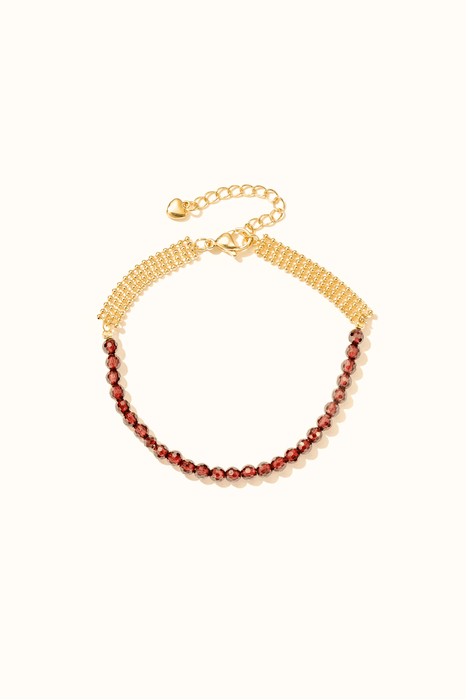 Ruby Woven Gold Bracelet